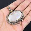 Moonstone Gemstone Pure Copper Wire Wrapped Handmade Pendant Jewelry Gift For Her