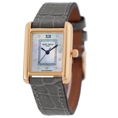 Uhr Diamant Perle Solarladung Damen MJ-7100 (Grau)
