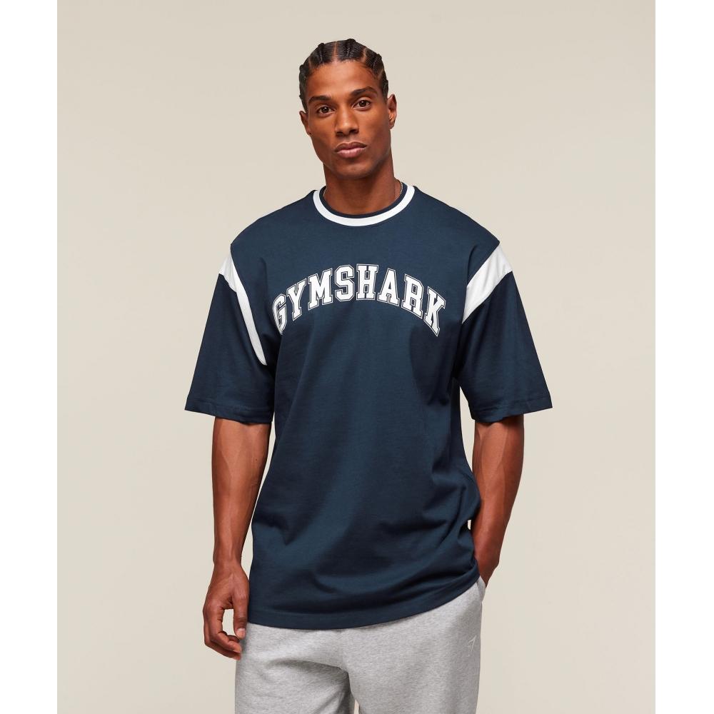 

Gymshark Gslc Oversized T shirT Navy A2b3y Ub9p 3XL