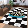"Black White Checkered Carpet with Newcastle United Crest Design" Suitable for use as an anti-slip for living room bedroom sofas