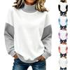 Women's Color Block Pullover Hoodie Casual Long Sleeve Fall Winter Sweatshirt