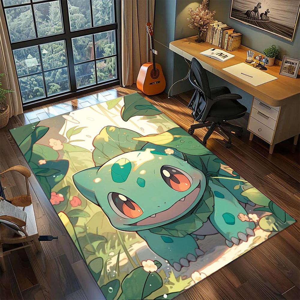 

Bulbasaur Gamer Room Essential Floor Mat, Non Slip Washable Large Carpet Rug Bedroom Home Decor.-TING 60x90cm