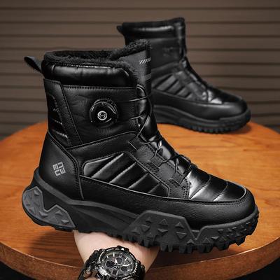 Ankle Boots Thick Bottom Winter Boots for Men Men's Sneakers Shoes for Men Non-slip Wear-resistant High-top Sports and Leisure