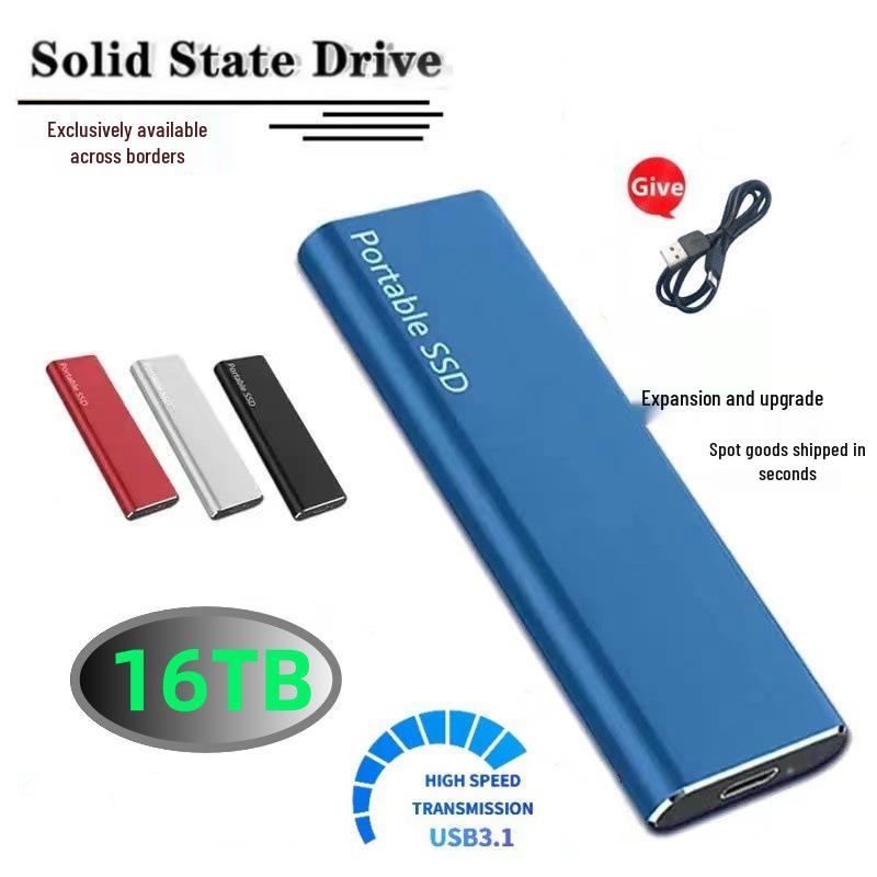 

Высокоскоростное мобильное расширение SSD: Варианты 8 ТБ, 10 ТБ, 16 ТБ, 30 ТБ для трансграничной торговли 2TB серебряный