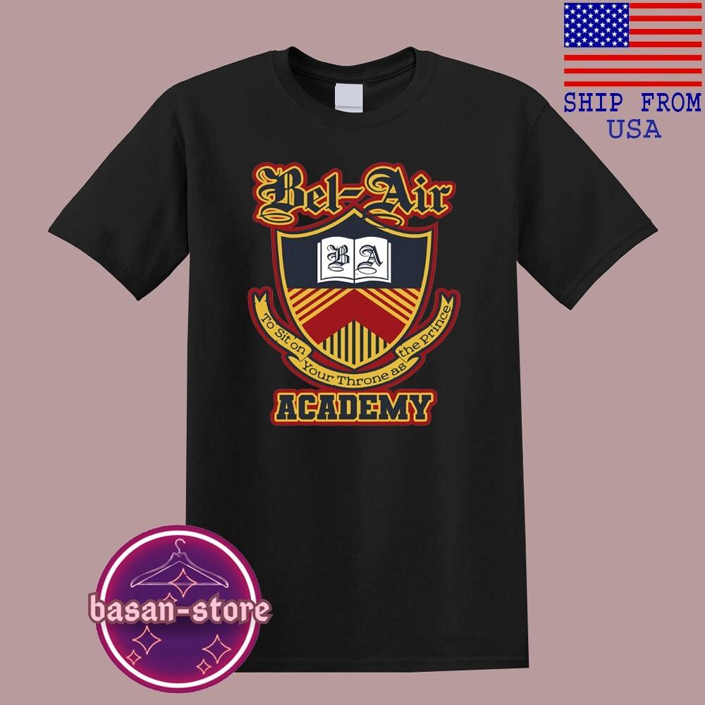 

BelAir Academy The Fresh Prince of Bel Air Men#039;s Black Size S5XL Unisex T-Shirt S