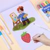 Advanced Art Marker Pen 12 Colors Alcohol-Based Ink Fabric Plastic Smooth Blend No Bleed Through Round Toe 4mm