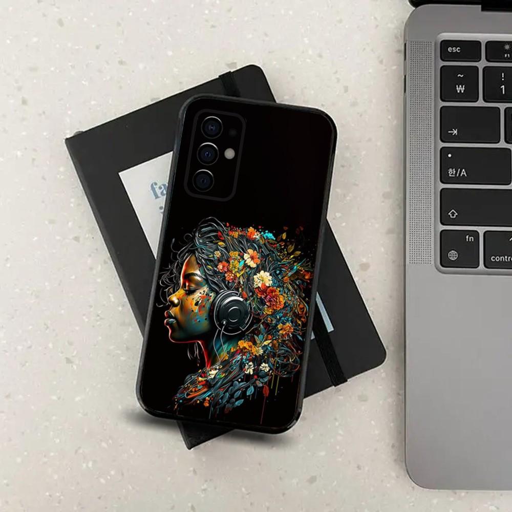 

Colorful Art African Girl Black Phone Case For Samsung S24,S21,S22,S23,S30,Ultra,S20,Plus,Fe,Lite,Note,10,9,5G Black Soft Cover Samsung S22ULTRA5G