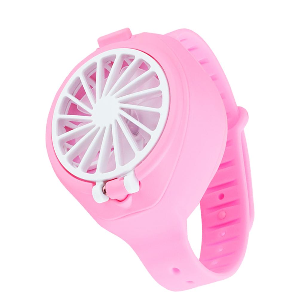 3-pack Kids Creative Wearable Fan Watches Mute Mini Fan Toys USB Charge