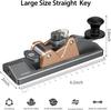 PUTIKEEG Ham Radio Key Morse Code Aluminum Alloy with 4 Neodymium Magnet Morse Code CW Portable Straight Key - Practicer, Base, Key,