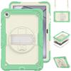 Contrast Color Rotating Stand Case with Strap for Samsung Tab A9 Plus X115