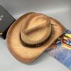 Western Cowboy Hat Men'S Outdoor Straw Hat Versatile Tide Lafite Straw Hat Men'S And Women'S Personalized Straw Hat