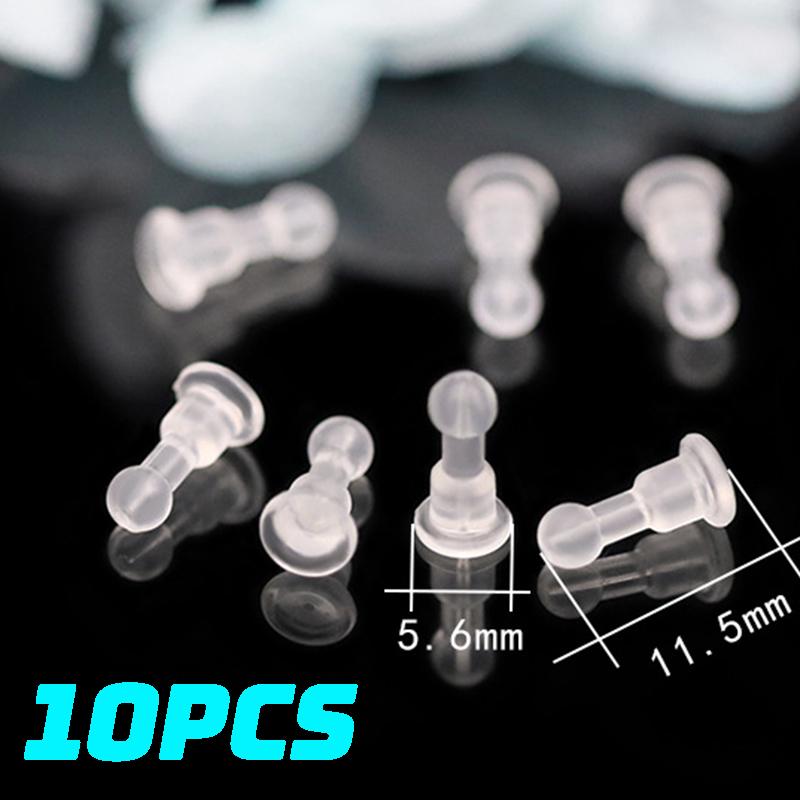 

100pcs Round Head TPE Anti Prick Earring Caps Fully Enclosed Earring Backs Non Slip Double Round Support Plastic Earring Stopper