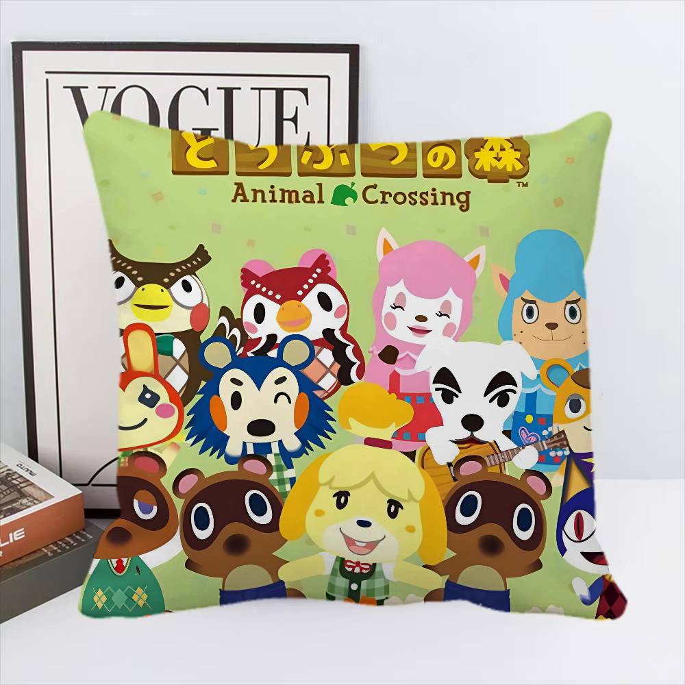 Game A-Animal C-Crossings Pillow Case Square Pillow Bedroom Sofa Leisure Comfort Cushion Home Decoration
