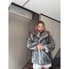 2026 Fall Winter Womens Mid-Length Faux Mink Fur Coat Notched Lapel Regular Sleeve Street Style
