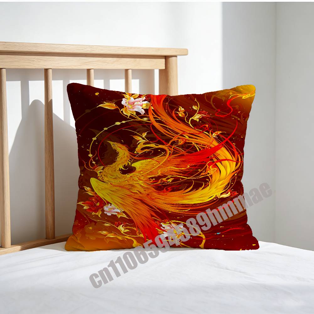 For Phoenix Throw Pillow Case Sham 45X45Cm 35X35Cm Square Bedroom Pillowcase Cushion Cover