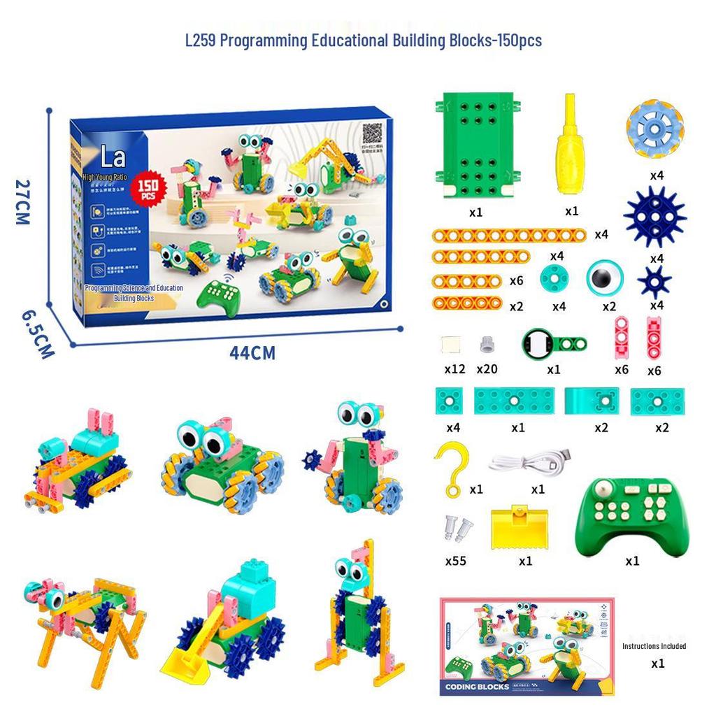 Children's Rechargeable Electric Engineering Building Blocks - Interactive, Large Particle STEM Toys