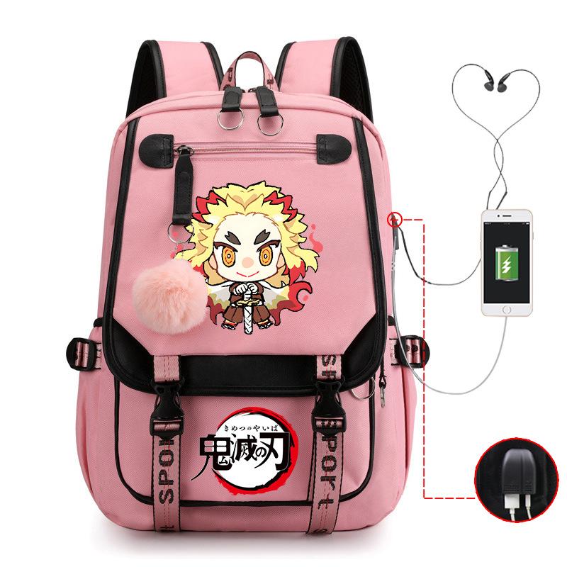 Demon slayer ghost extermination column student schoolbag junior high school student primary school student middle school student backpack
