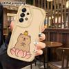 Phone Case: 2D Flat Samsung Galaxy A34 A35 S20 S22 S21 FE Plus Ultra Protective Case, Capybara In Lotus Pose, Christmas and Halloween Holiday Gift