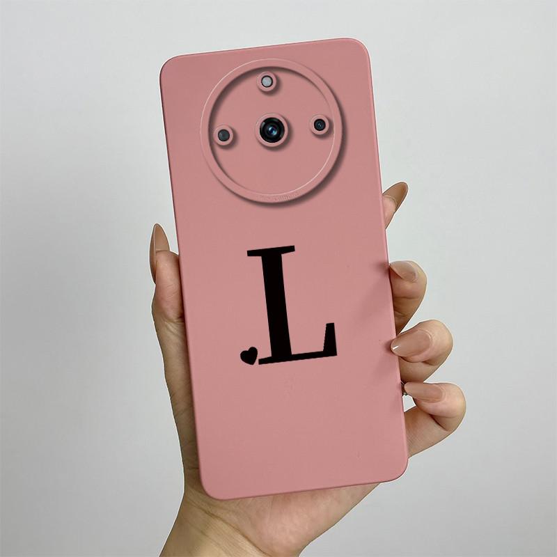 For Realme 11 Pro Case Realme 11 Pro + Plus Phone Case RMX3771 RMX3740 RMX3741 Cover Cute Initial Letters Skin Soft Matte Cover