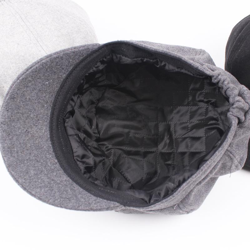 Woolen Octagonal Hat Women's Autumn Winter Hat Painter's Hat Retro Beret Newsboy Cap