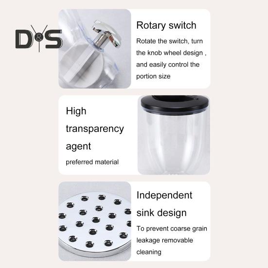 Průhledná nádoba na skladování suchých potravin Velká kapacita bez BPA Snadno se čistí Opakovaně použitelná nádoba na cereálie Dávkovač bonbónů