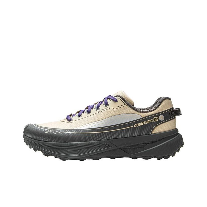 Li-Ning Counterflow Xingjing Unisex Low Top Hiking Shoes Khaki Grey AHTV041-4 38