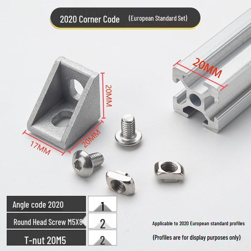 Industrial Aluminum Profile Corner Brackets