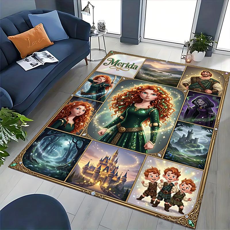 1pc Meridas Fantasy Journey Carpet Rug for Bedroom Living Room Decor Sofa Home Game Area Rug Non-slip Floor Mat. D722017