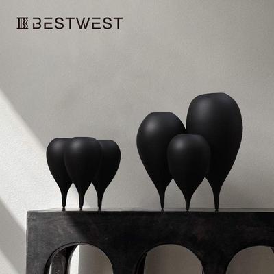 Bosi Home Soft Bubble Decorations - Small Diameter, High Mouth Swing Vase with Light Belly.