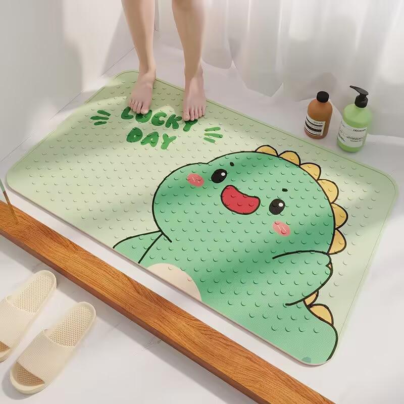 Non-Slip Cartoon Bathroom Mat - Waterproof Bath, Shower, & Toilet Floor Pad
