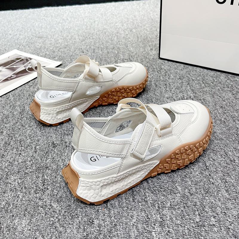 Fashion Women's Fashion Shallow Platform Sneakers Chunky Sports Sandals Ladies Casual Flats Shoes Outdoor  Jane Shoe Footwear Mujer