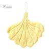 Bathroom Decor Hand Towel Leaf Shape Towel, Soft Absorbent with Hanging Loop, Decorative Shaped Cute Maple Ginkgo Design for Kitchen Drying Loop