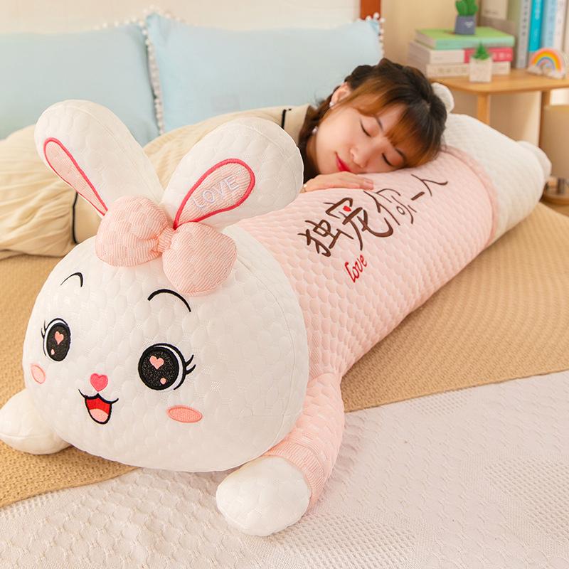 

Long Rabbit Plush Doll Pillow - Couple Design, Perfect Gift for Girls, Large Bedtime Toy for Sleeping 70cm [1kg]
