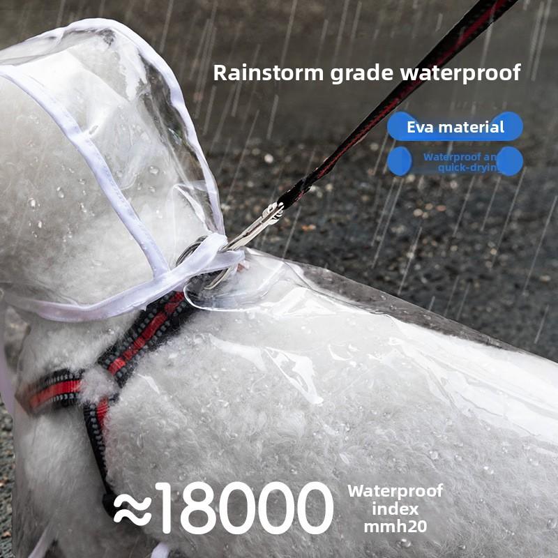 Průhledný voděodolný psí pláštěnka Ideální pro malá až střední plemena jako jsou pudlové a teddy psi Ochrana pro vašeho mazlíčka za každého počasí