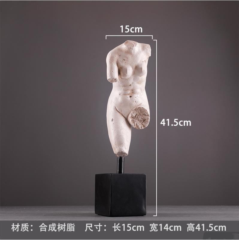 Nordic Half-body Statue Decoration Ornaments Creative Retro Frosted Resin Sculpture Art Living Room Desk Home Decoration Crafts