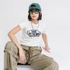 Vans Logo Printed Round Neck Comfortable Fashion Pullover American Vintage Short Sleeve T-Shirt Women Tops Off-White VN0A7Q273KS