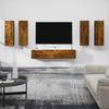 6 Piece TV Cabinet Set Smoked Oak Effect Particleboard