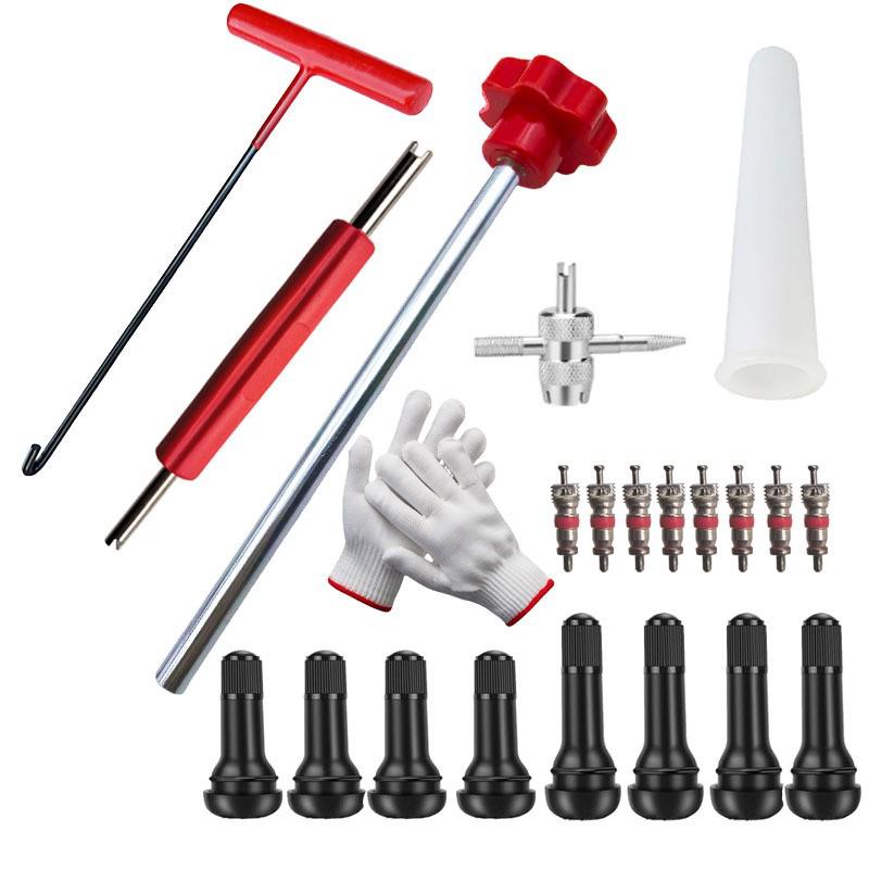 Sada nástrojů pro opravu pneumatik a ventilků: Sada na opravu a vyjmutí defektu