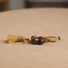 Handmade Rope Sandalwood Keychain Sandalwood Material Fortune Horse Keychain  Festival Decoration