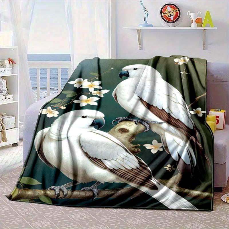 Blue Birds In Blossoms Blanket Flannel Blanket Throw Blanket Sofa Cover Blanket Soft Premium Blanket Picnic Blanket Tv Blanket Gifts
