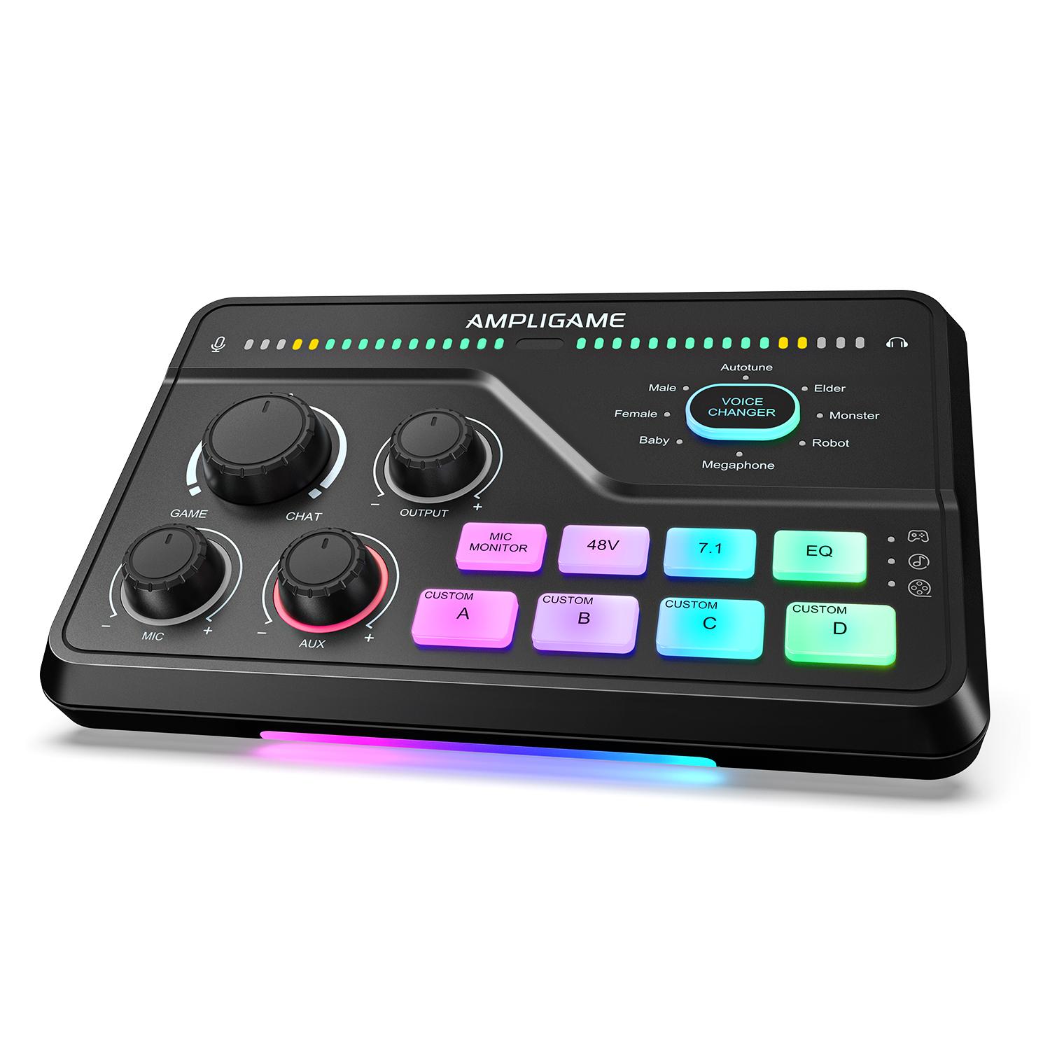 FIFINE SC8 Audio Mixer with RGB
