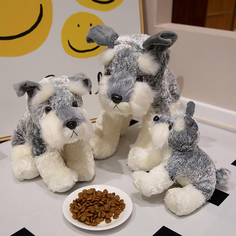 Nowa lalka: Pluszowy Pies Schnauzer, Towarzysz Zabaw Dzieci, Lalka Piesek, Pluszowa Lalka