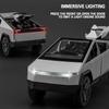 Scale 1/32 Tesla Cybertruck Pickup Trailer RV Metal Alloy Toys Car Model Diecast Off-road Vehicle Gift for Boys Kids Collection
