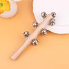 1Pc Wooden Hand Held Bell Jingle Bells Musical Bell Stick Discussion Musical Toy For Adult Ktv Party Kids Game Gift