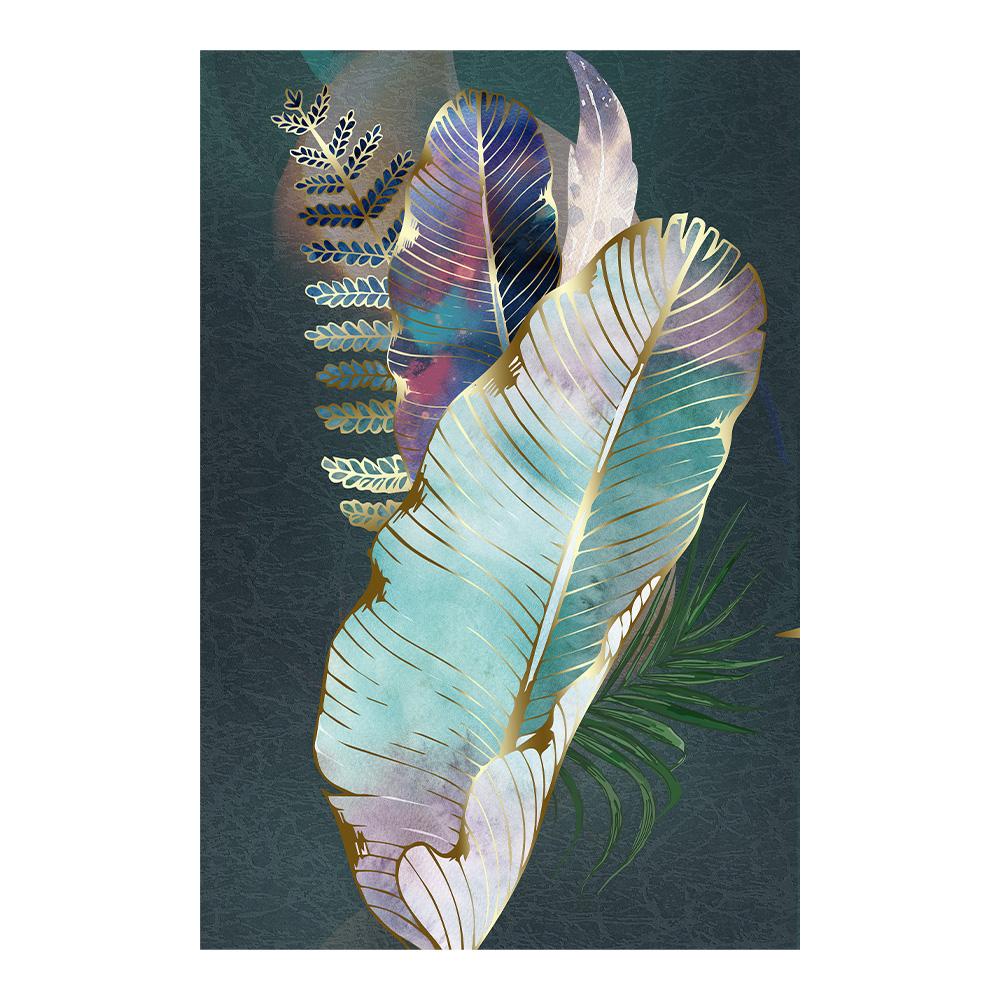 Leaves, Artistic Modern Canvas Print, Leaf Themed Canvas Picture Artwork Hanging For Bedroom Living Room Office