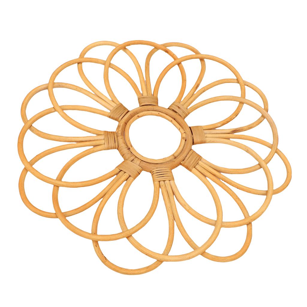 Wall Hanging Rattan Decor 42cm Exquisite Woven Retro Rattan Flower Wall Hanging Art for Living Room
