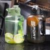 1700ml/2500ml Large Water Bottle with Scale Fashion Large Sports Bottle for Fitness Workout