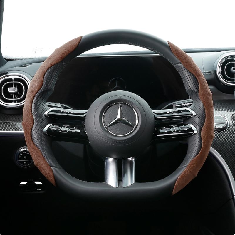 38cm Steering Wheel Cover Deer Fluff 15inch Non-Slip Steering Wheel Booster Cover Auto Car Accessories Cubre Volante