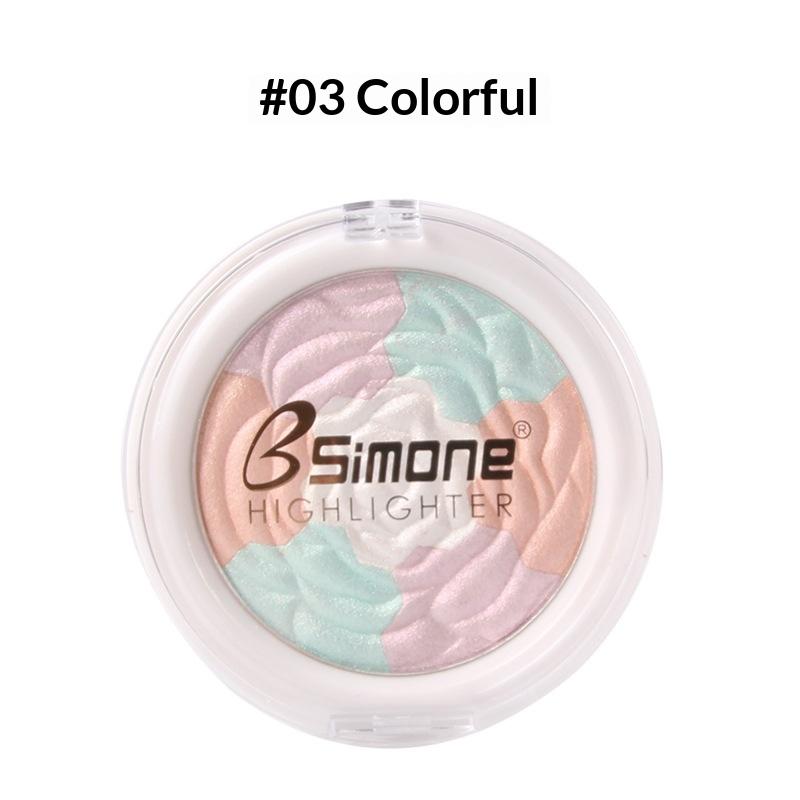 

Bsimone Diamond Highlighter Powder Palette Glitter Face Contour Brighten Makeup Shimmer Ultra-Concentrated Illuminate Cosmetic