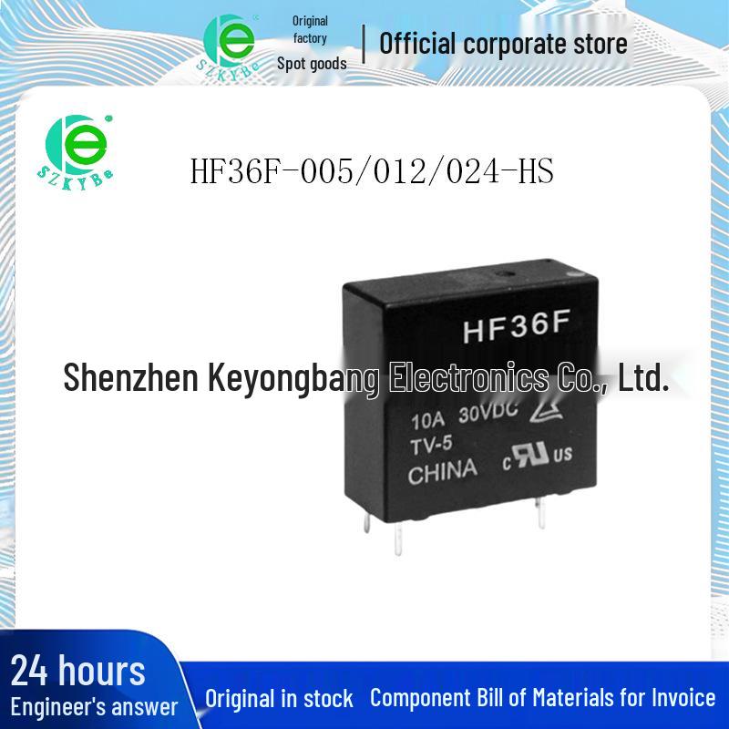 

Relay JZC-HF36F, 4-Pin, Normally Open, 10A, 5V/12V/24VDC HF36F-024 Open 10A 4 Pins